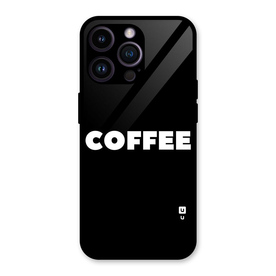 Simple Coffee Glass Back Case for iPhone 14 Pro Max