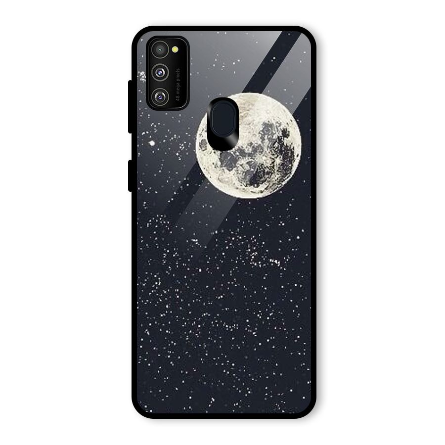 Simple Galaxy Glass Back Case for Galaxy M30s
