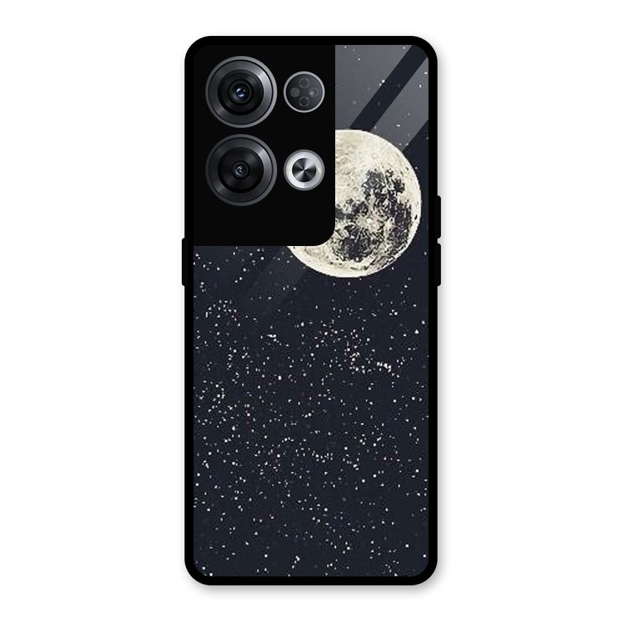 Simple Galaxy Glass Back Case for Oppo Reno8 Pro 5G