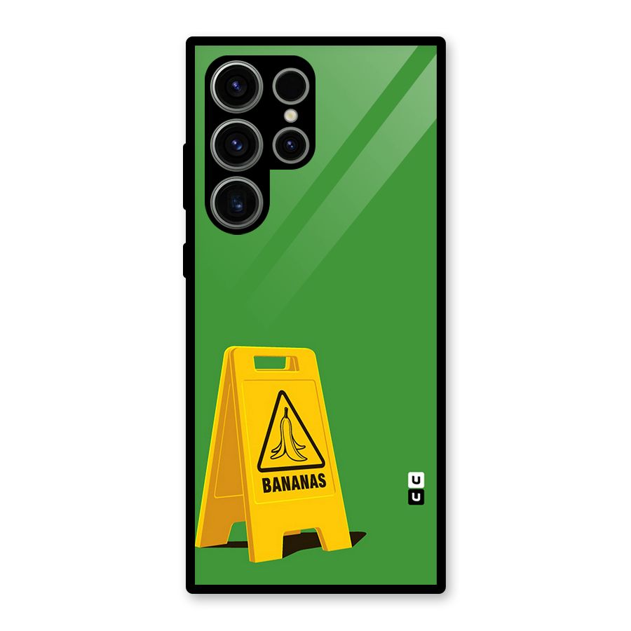 Simple Minimalist Bananas Glass Back Case for Galaxy S23 Ultra