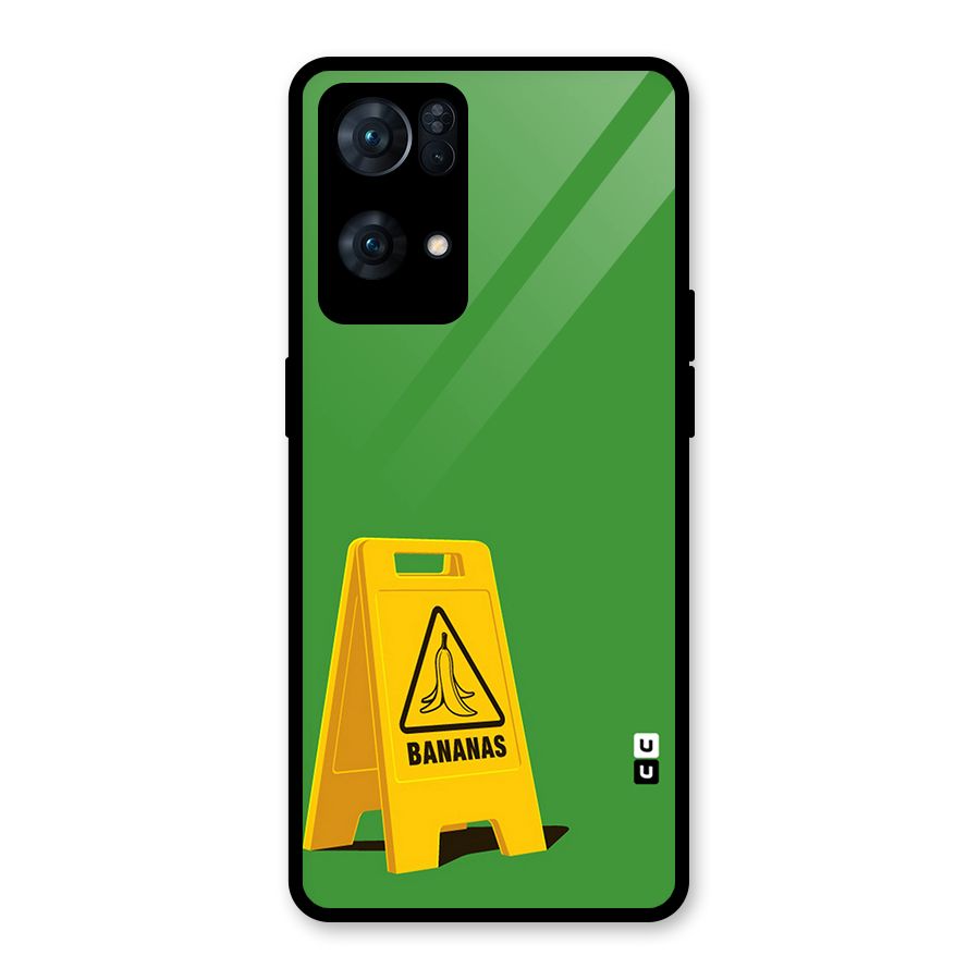 Simple Minimalist Bananas Glass Back Case for Oppo Reno7 Pro 5G
