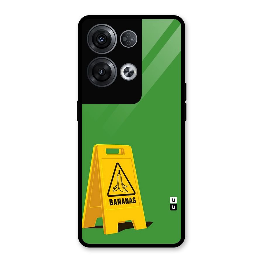 Simple Minimalist Bananas Glass Back Case for Oppo Reno8 Pro 5G