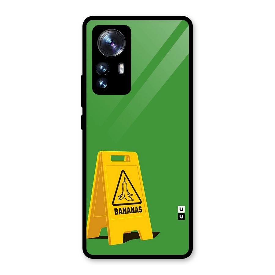 Simple Minimalist Bananas Glass Back Case for Xiaomi 12 Pro