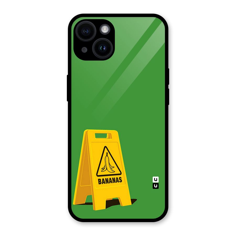 Simple Minimalist Bananas Glass Back Case for iPhone 14
