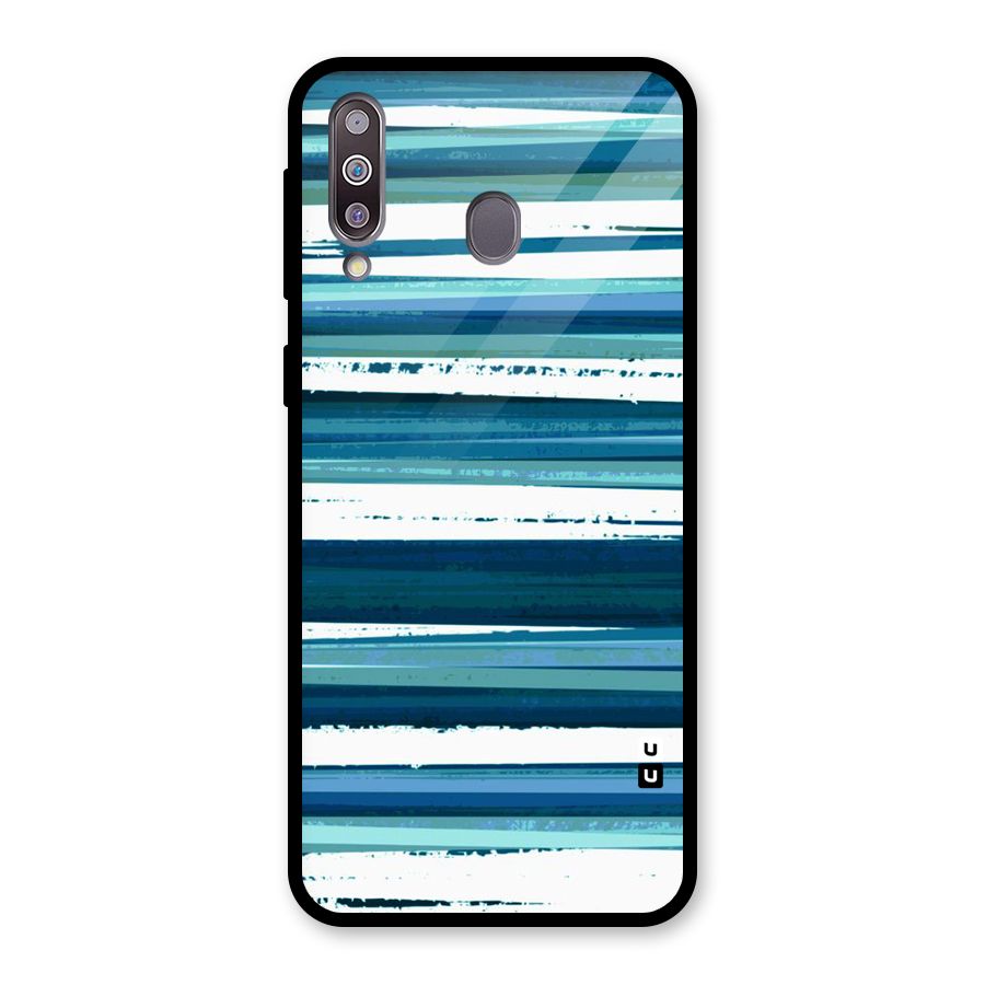 Simple Soothing Lines Glass Back Case for Galaxy M30