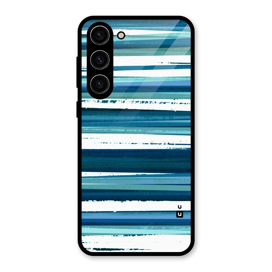 Simple Soothing Lines Glass Back Case for Galaxy S23 Plus
