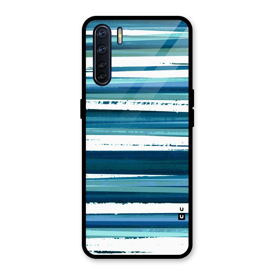 Simple Soothing Lines Glass Back Case for Oppo F15
