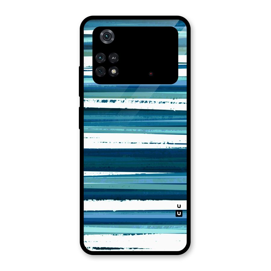 Simple Soothing Lines Glass Back Case for Poco M4 Pro 4G