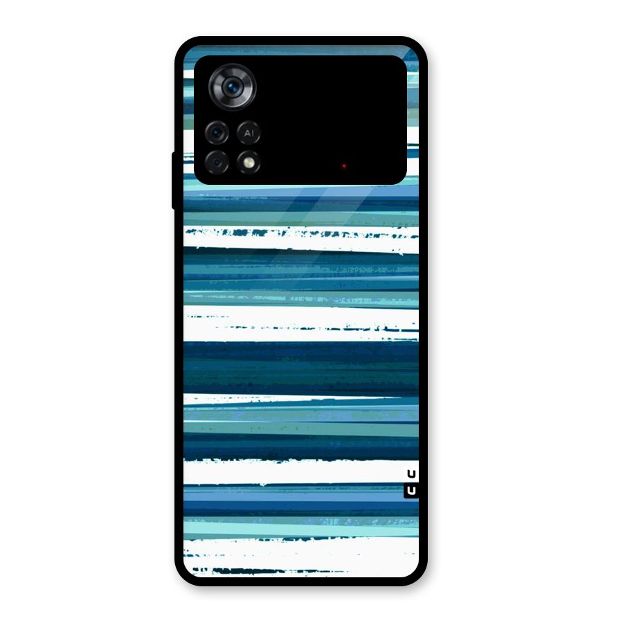 Simple Soothing Lines Glass Back Case for Poco X4 Pro 5G