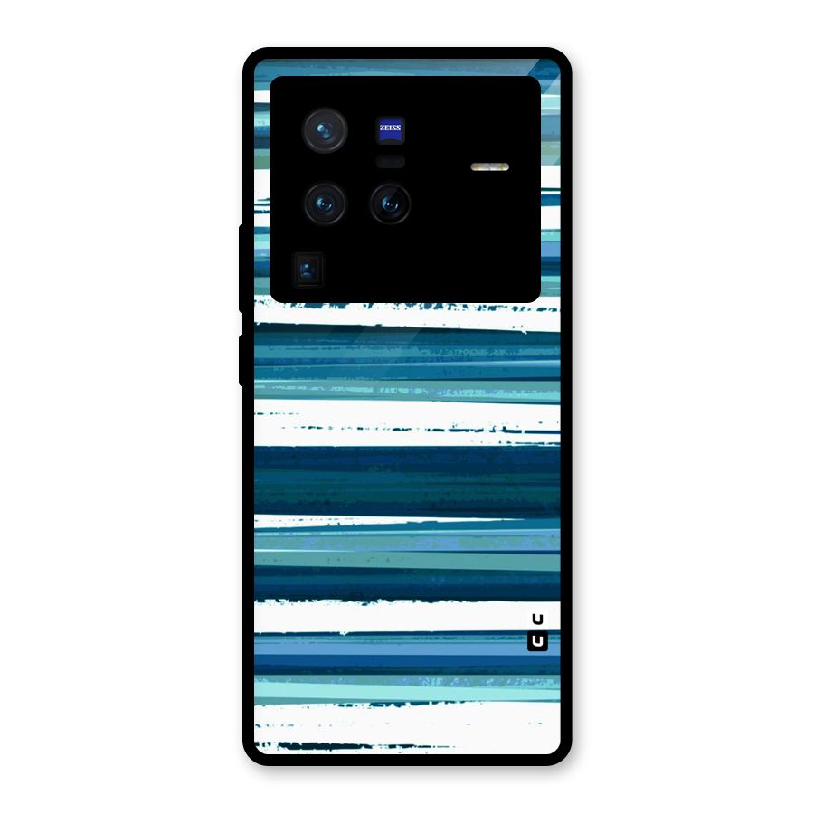 Simple Soothing Lines Glass Back Case for Vivo X80 Pro