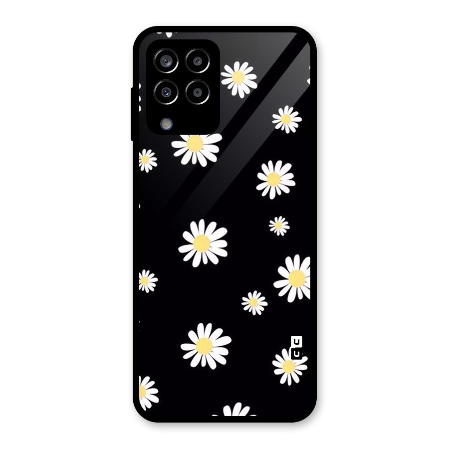 Simple Sunflowers Pattern Glass Back Case for Galaxy M33