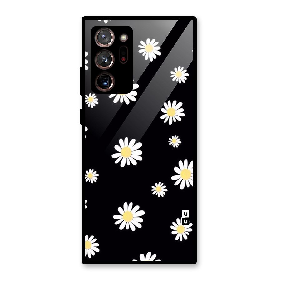 Simple Sunflowers Pattern Glass Back Case for Galaxy Note 20 Ultra 5G