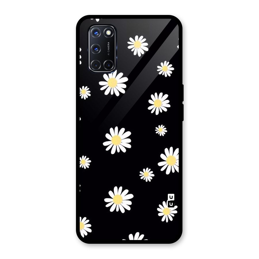 Simple Sunflowers Pattern Glass Back Case for Oppo A52