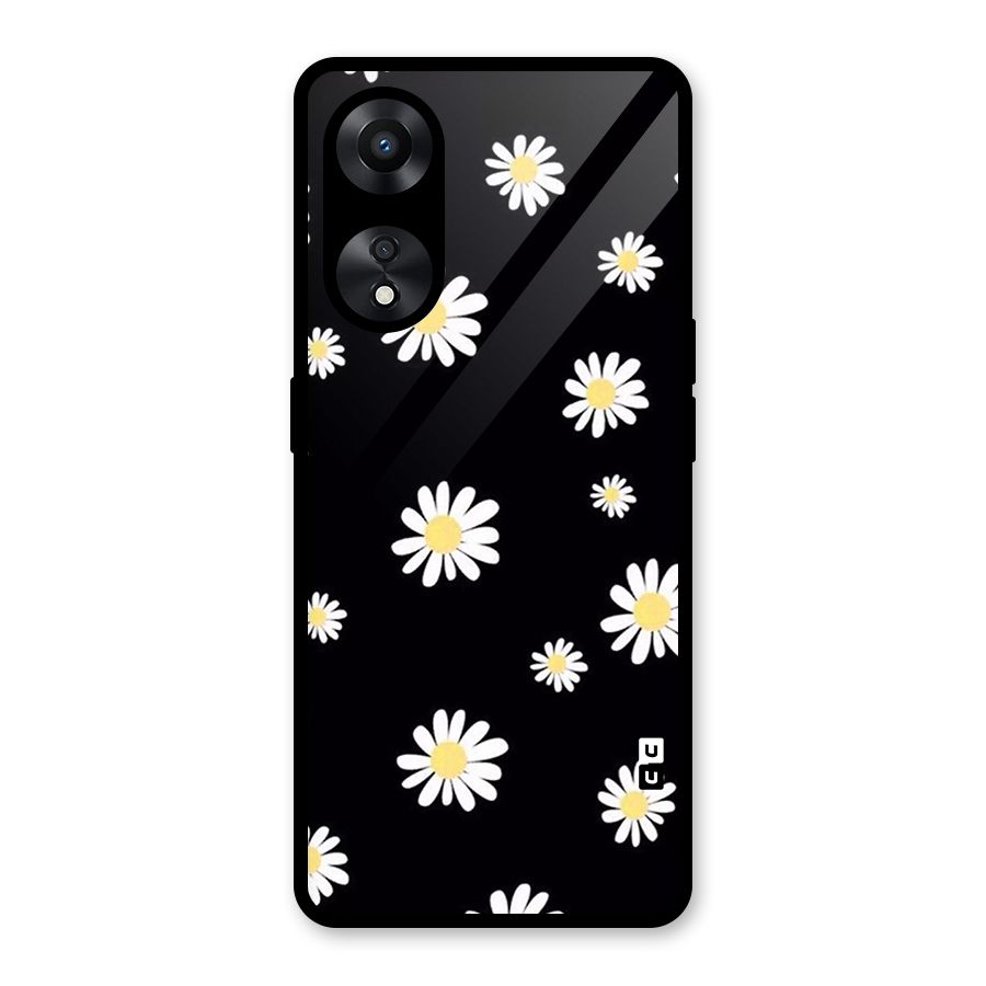 Simple Sunflowers Pattern Glass Back Case for Oppo A78