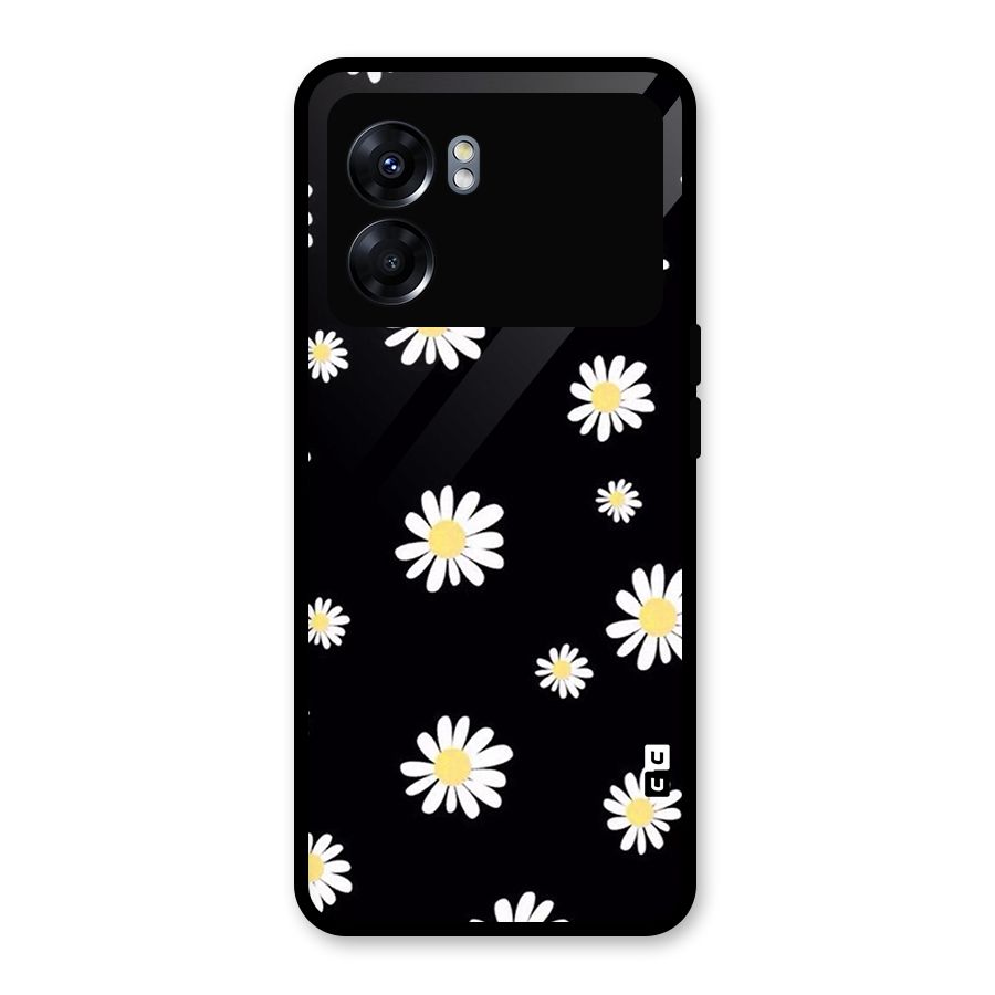 Simple Sunflowers Pattern Glass Back Case for Oppo K10 5G