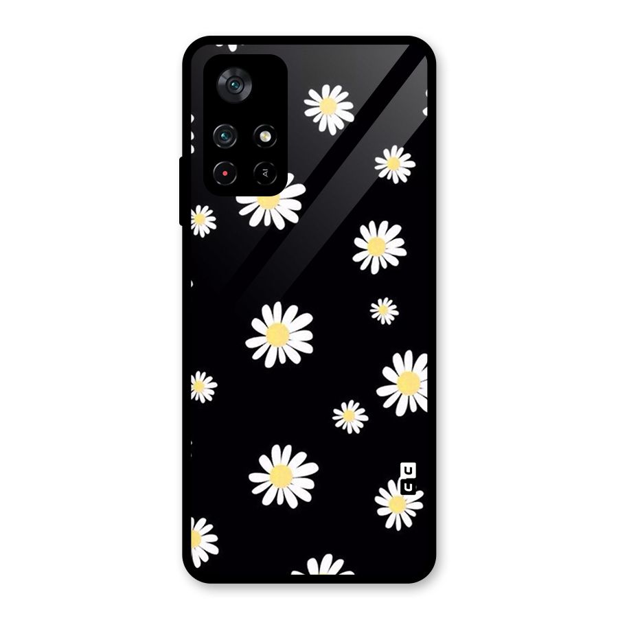 Simple Sunflowers Pattern Glass Back Case for Poco M4 Pro 5G