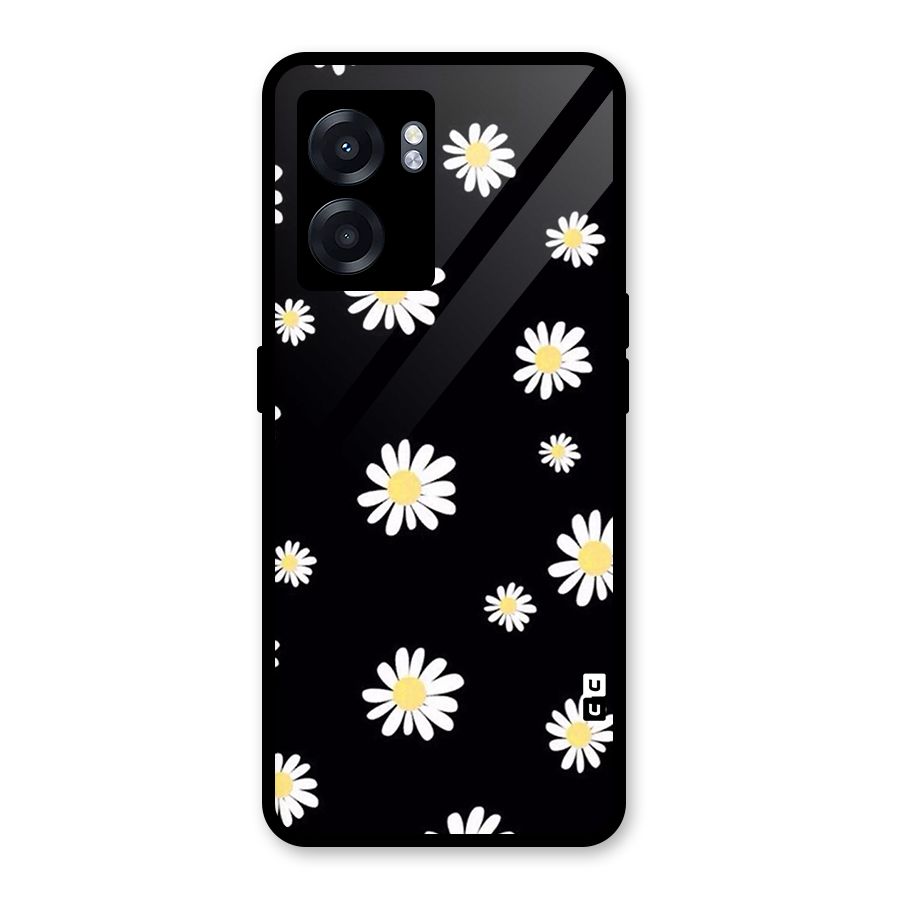 Simple Sunflowers Pattern Glass Back Case for Realme Narzo 50 5G