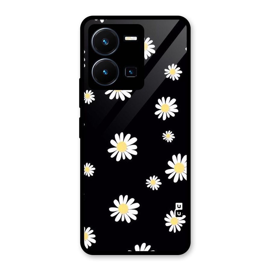 Simple Sunflowers Pattern Glass Back Case for Vivo Y35
