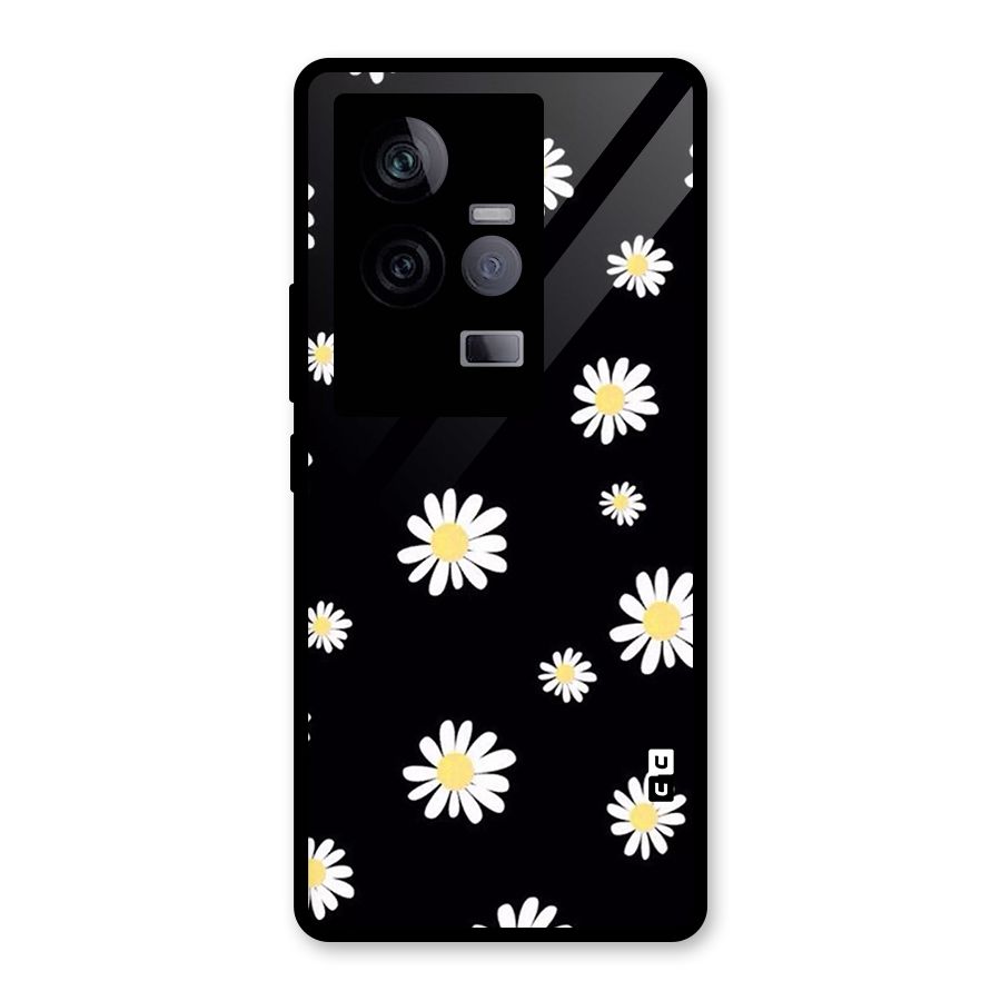 Simple Sunflowers Pattern Glass Back Case for Vivo iQOO 11 5G