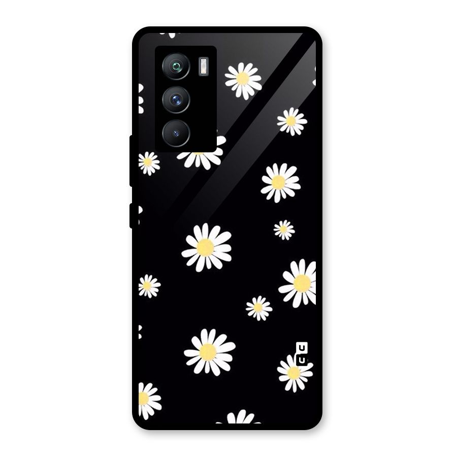 Simple Sunflowers Pattern Glass Back Case for Vivo iQOO 9 SE