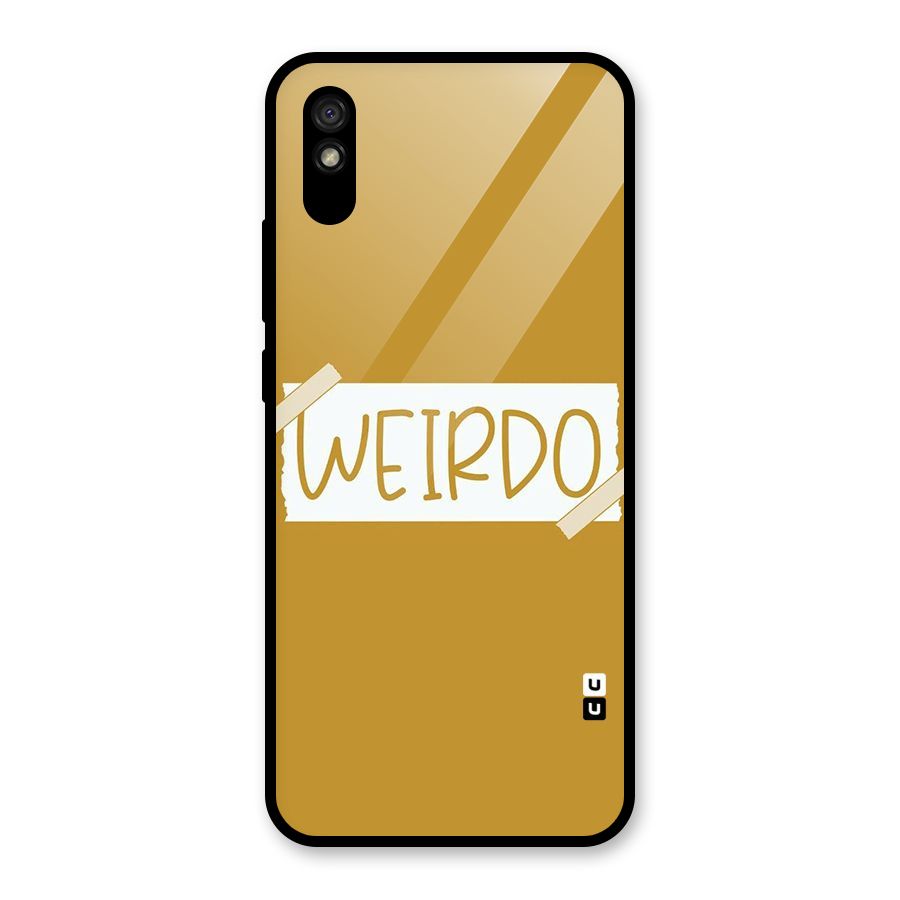 Simple Weirdo Glass Back Case for Redmi 9A