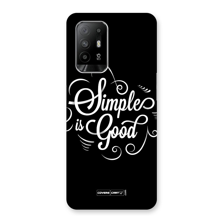 Simple is Good Back Case for Oppo F19 Pro Plus 5G