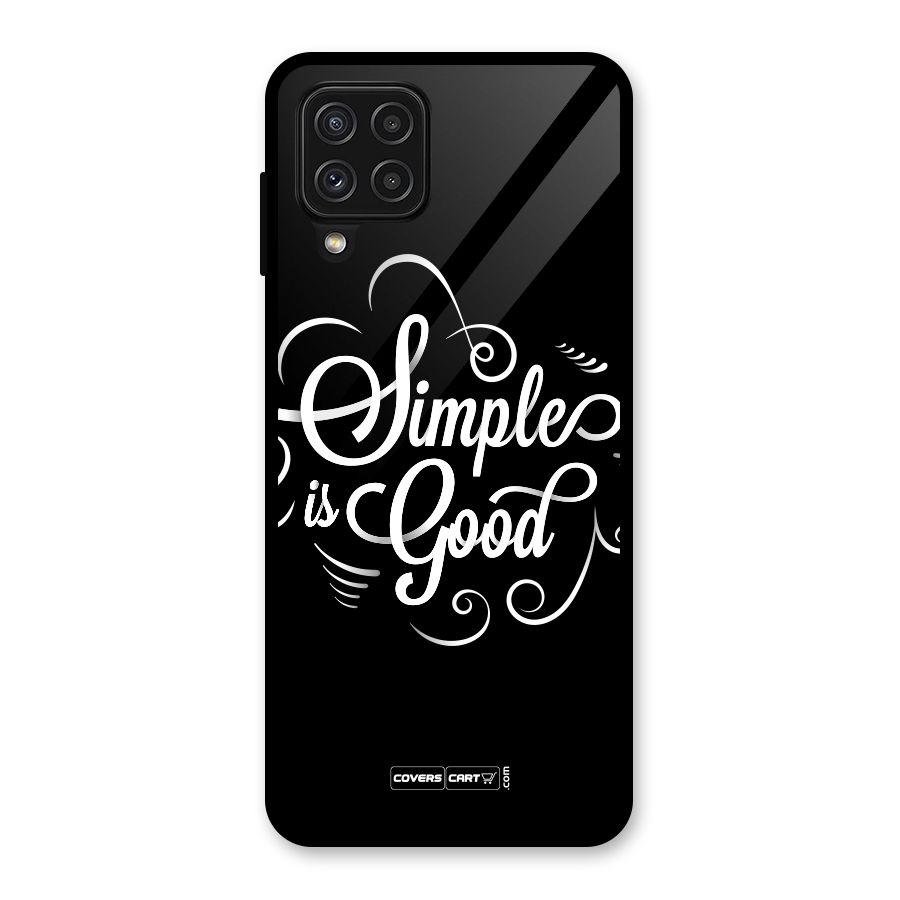 Simple is Good Glass Back Case for Galaxy A22 4G