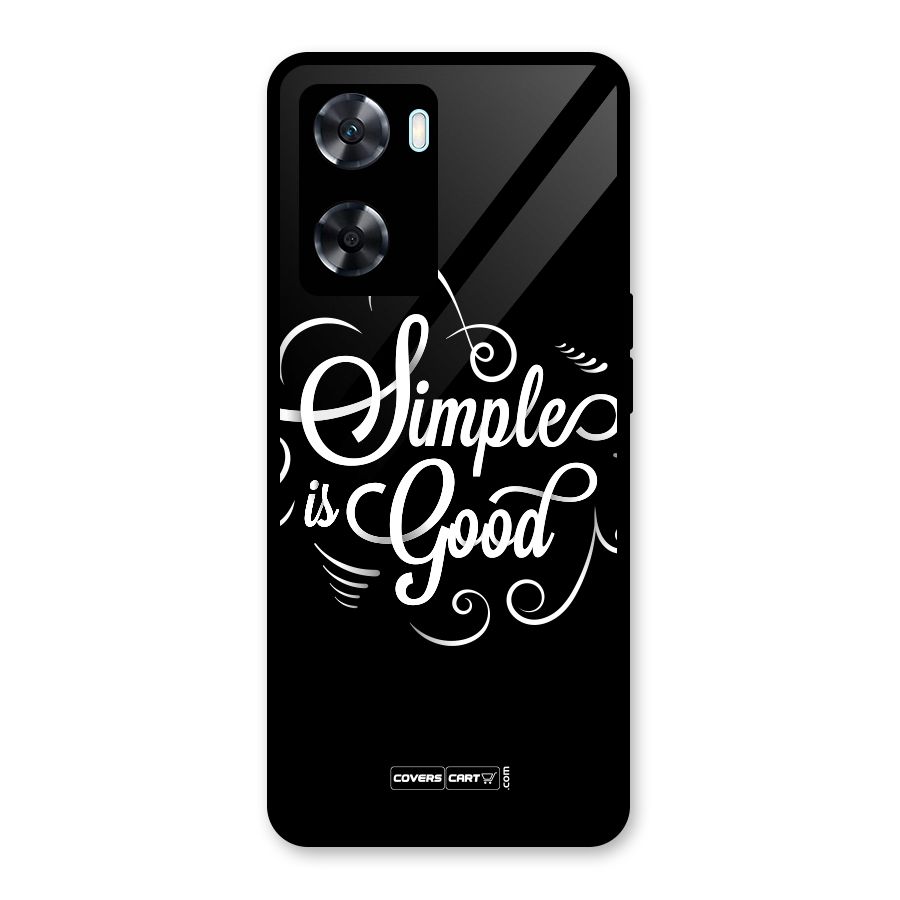 Simple is Good Glass Back Case for Oppo A77