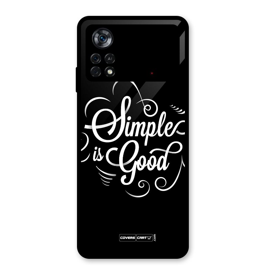 Simple is Good Glass Back Case for Poco X4 Pro 5G