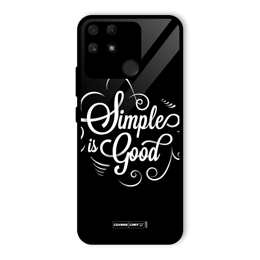 Simple is Good Glass Back Case for Realme Narzo 50A