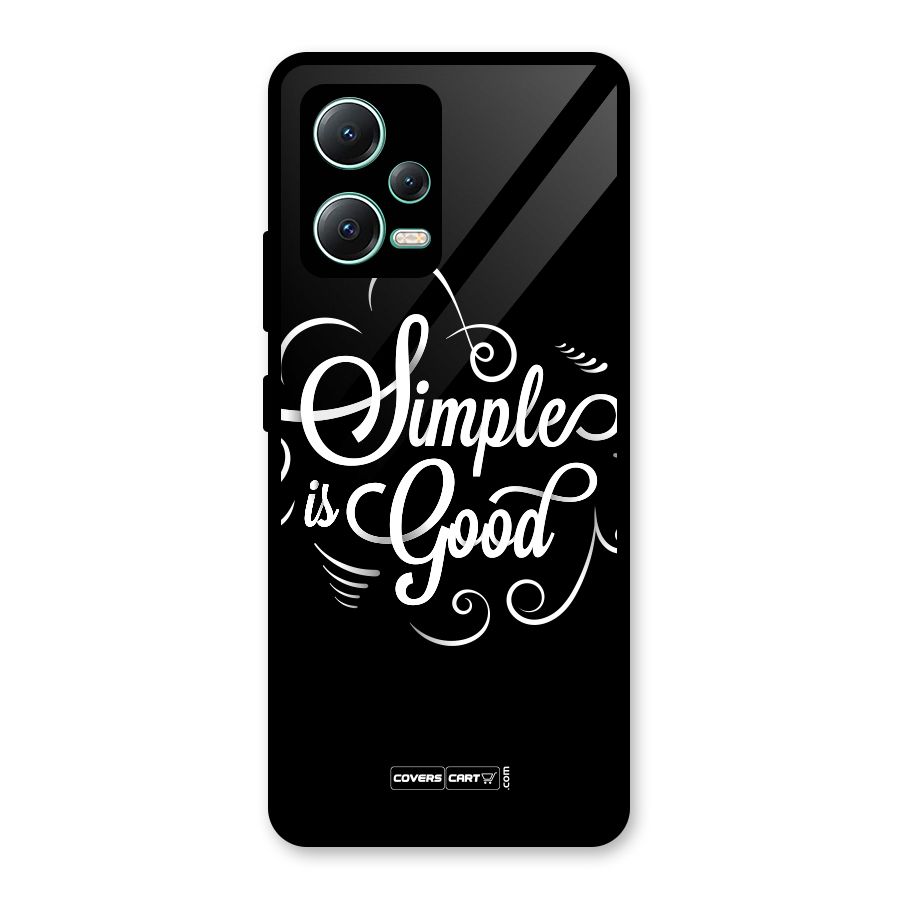 Simple is Good Glass Back Case for Redmi Note 12 5G