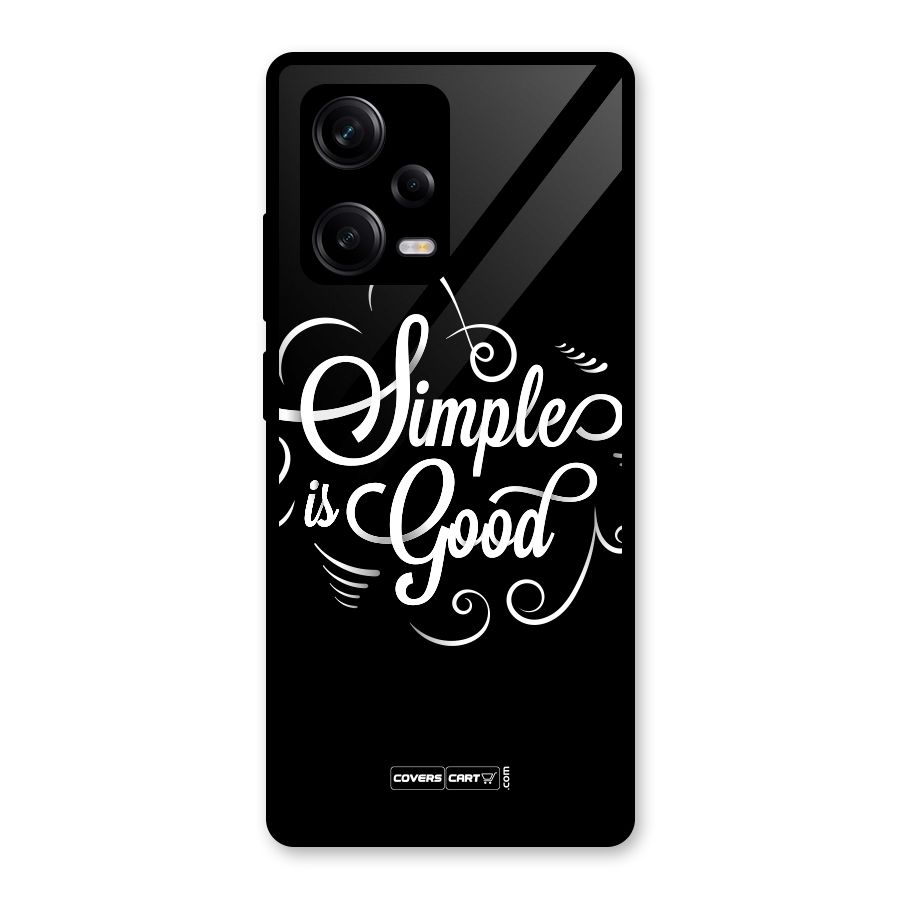 Simple is Good Glass Back Case for Redmi Note 12 Pro