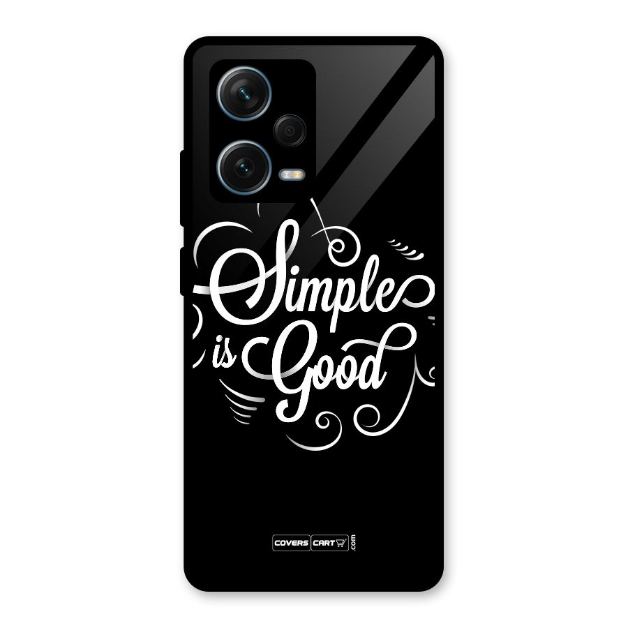 Simple is Good Glass Back Case for Redmi Note 12 Pro Plus 5G
