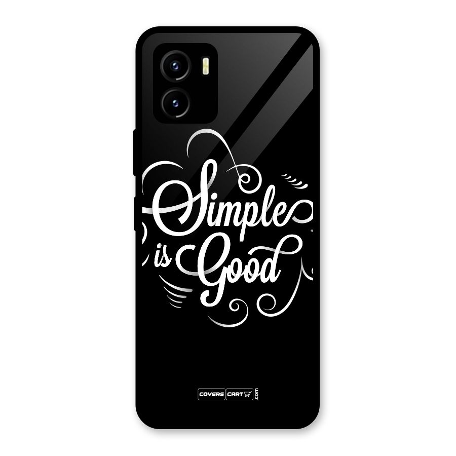 Simple is Good Glass Back Case for Vivo Y15s