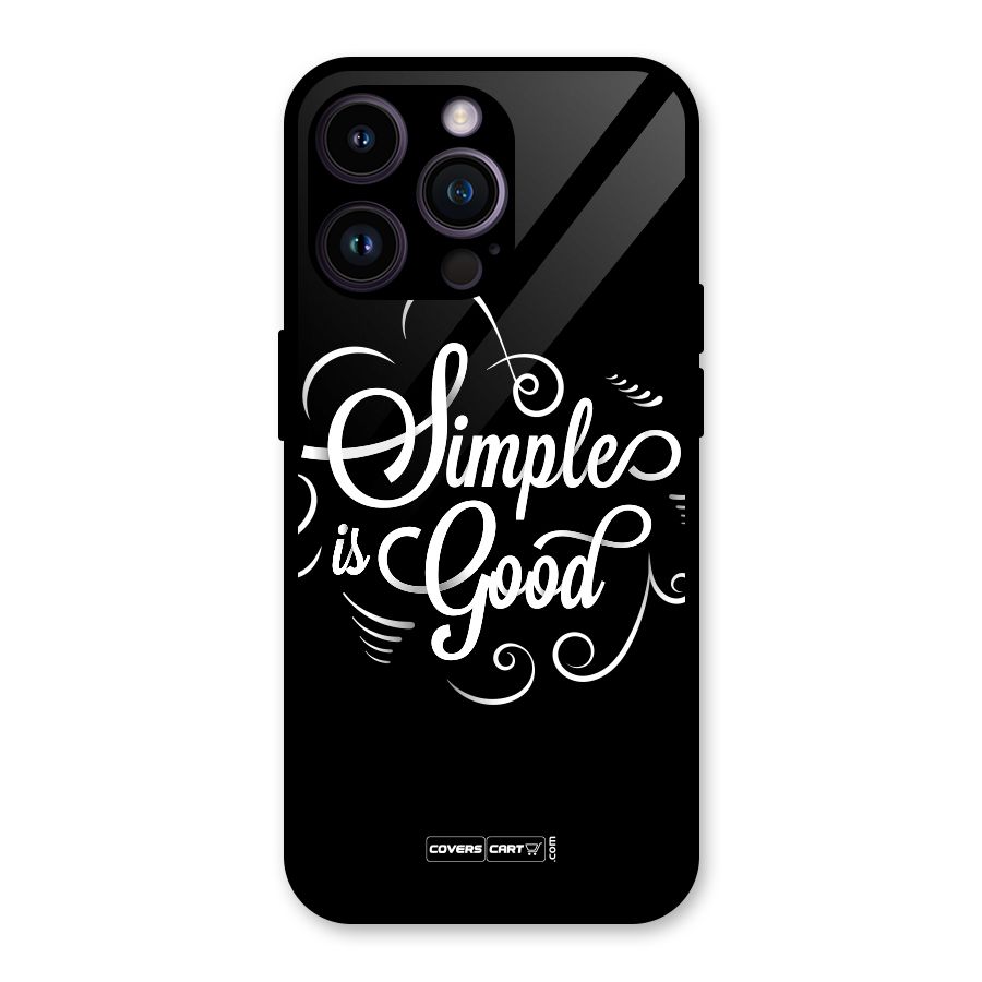 Simple is Good Glass Back Case for iPhone 14 Pro Max