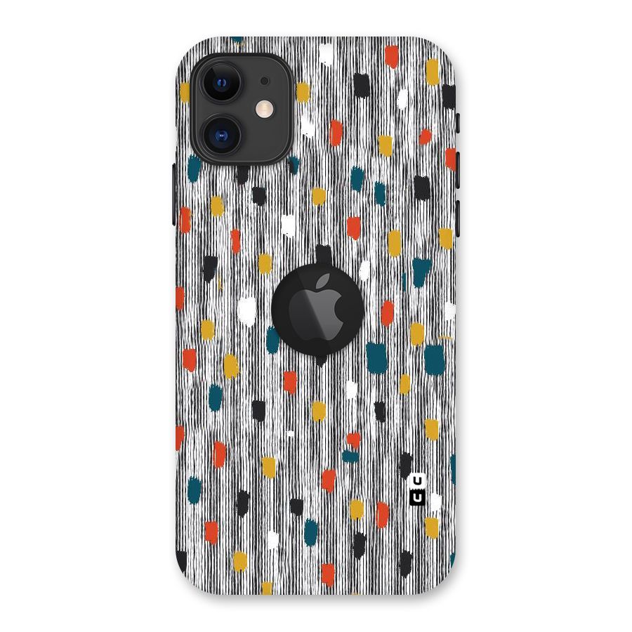 Single Paint Pattern Back Case for iPhone 11 Logo Cut