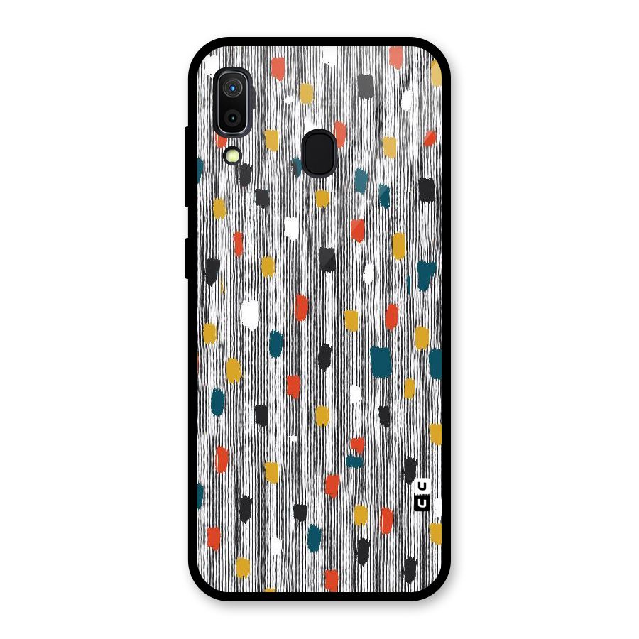 Single Paint Pattern Glass Back Case for Galaxy A30