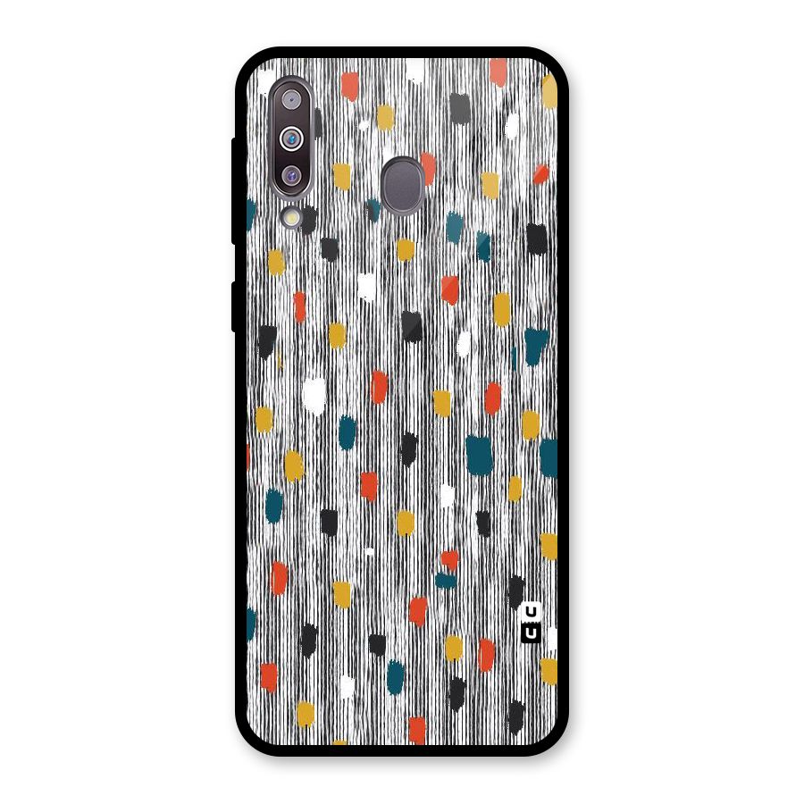 Single Paint Pattern Glass Back Case for Galaxy M30
