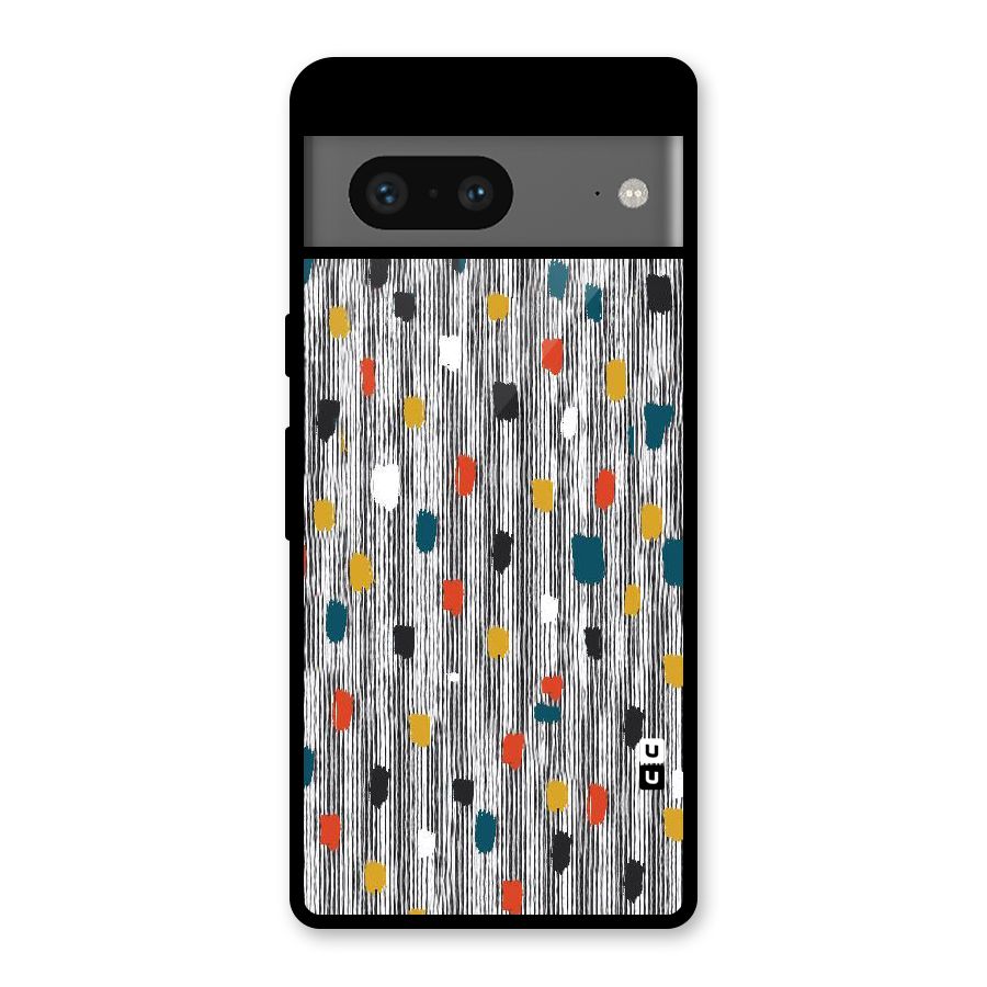 Single Paint Pattern Glass Back Case for Google Pixel 7