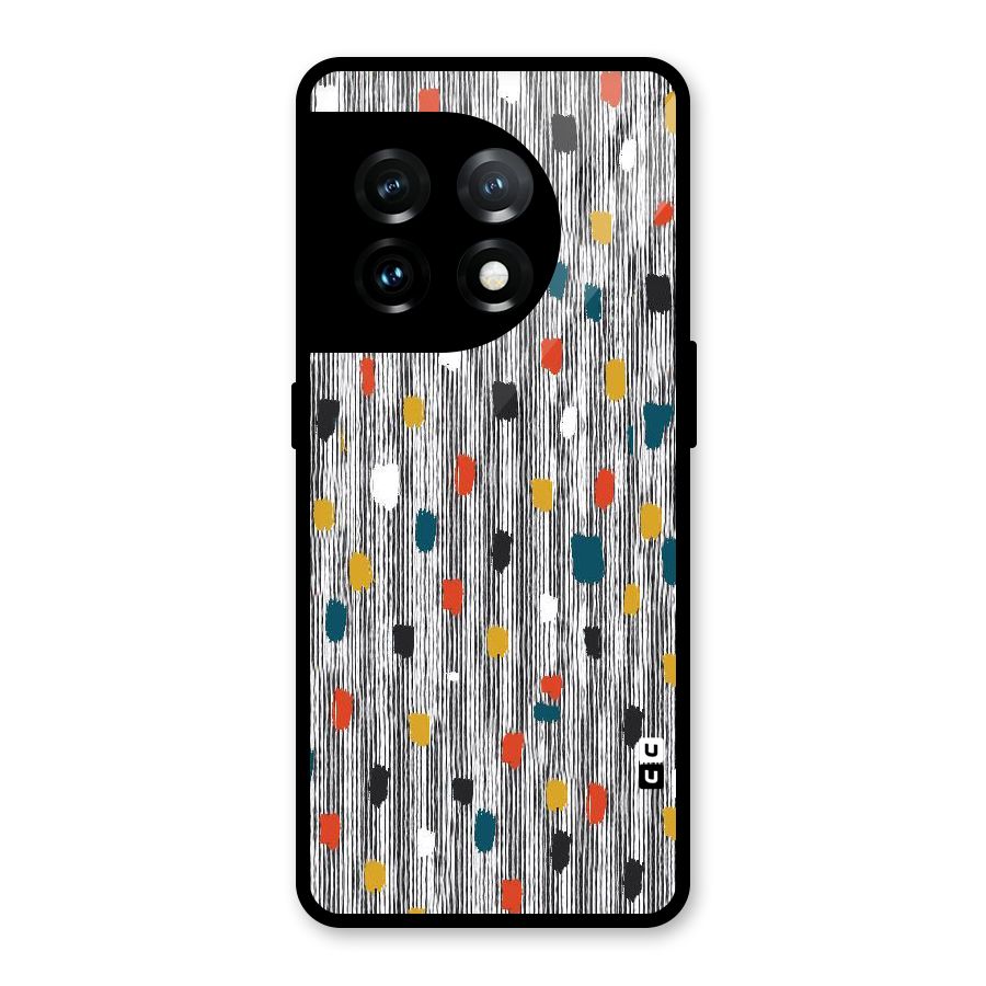 Single Paint Pattern Glass Back Case for OnePlus 11