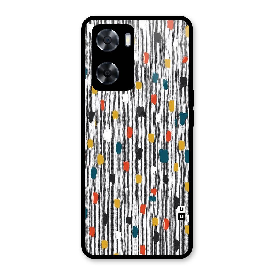 Single Paint Pattern Glass Back Case for Oppo A57 2022
