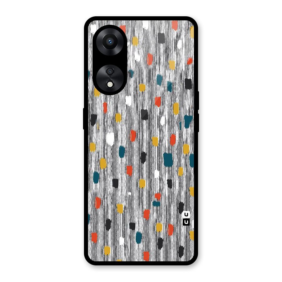 Single Paint Pattern Glass Back Case for Oppo A78