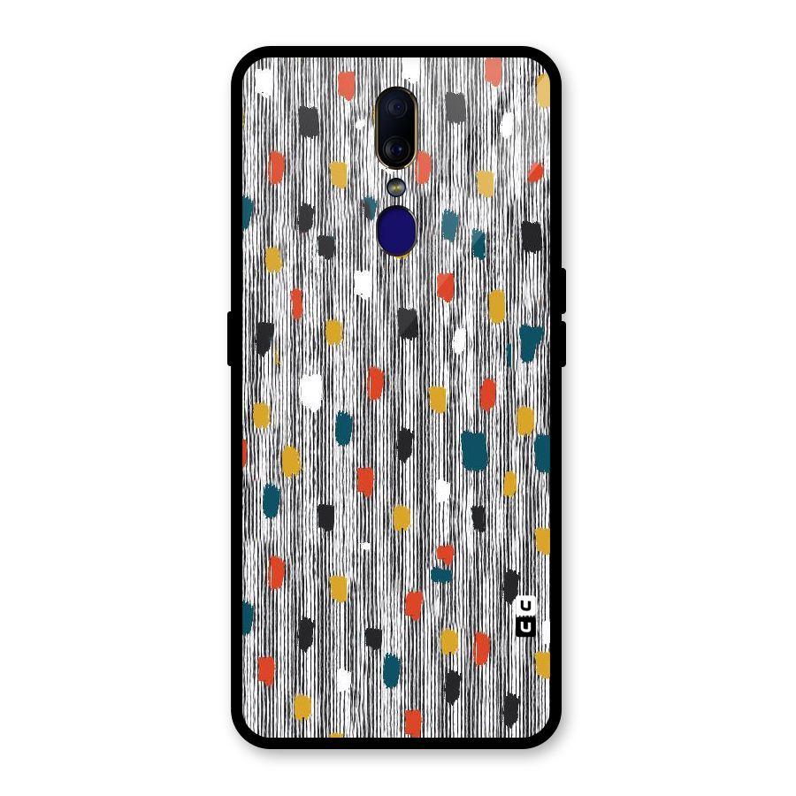 Single Paint Pattern Glass Back Case for Oppo F11