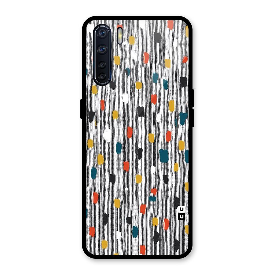 Single Paint Pattern Glass Back Case for Oppo F15