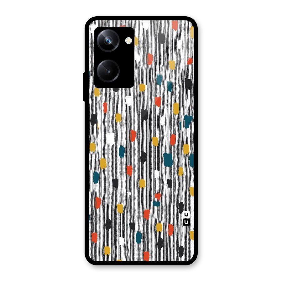 Single Paint Pattern Glass Back Case for Realme 10 Pro