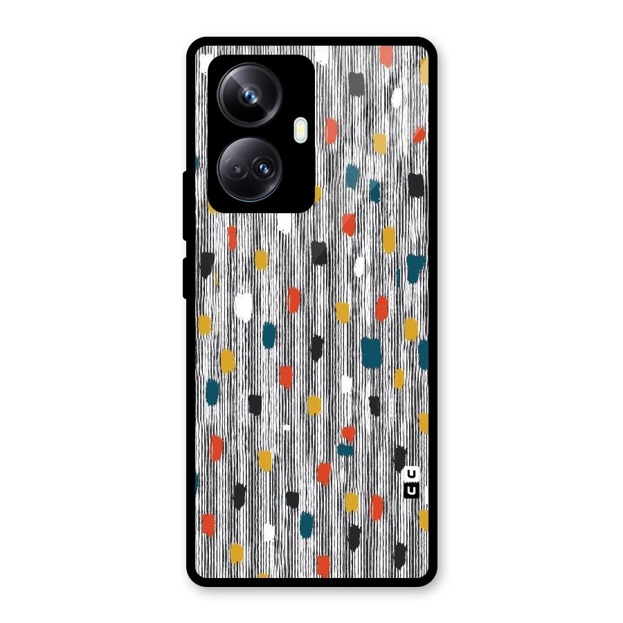 Single Paint Pattern Glass Back Case for Realme 10 Pro Plus