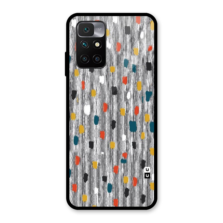 Single Paint Pattern Glass Back Case for Redmi 10 Prime