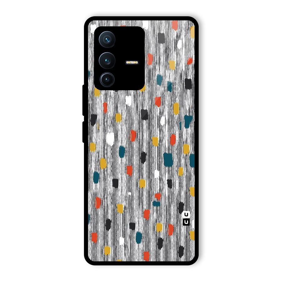 Single Paint Pattern Glass Back Case for Vivo V23 Pro