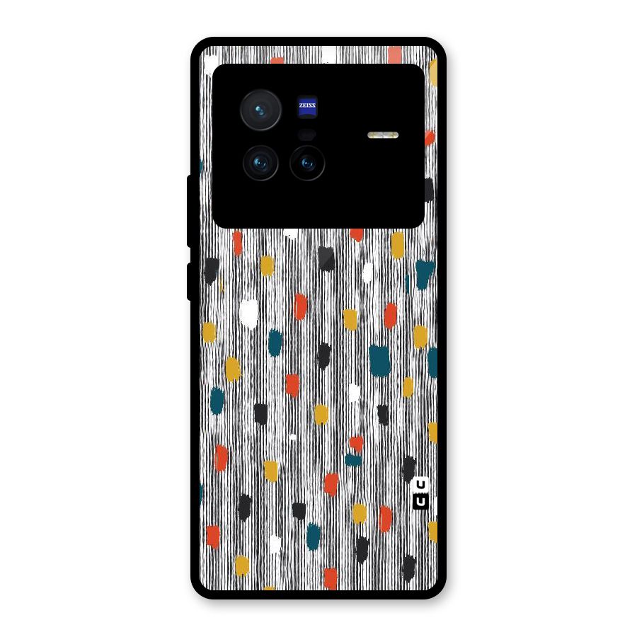 Single Paint Pattern Glass Back Case for Vivo X80