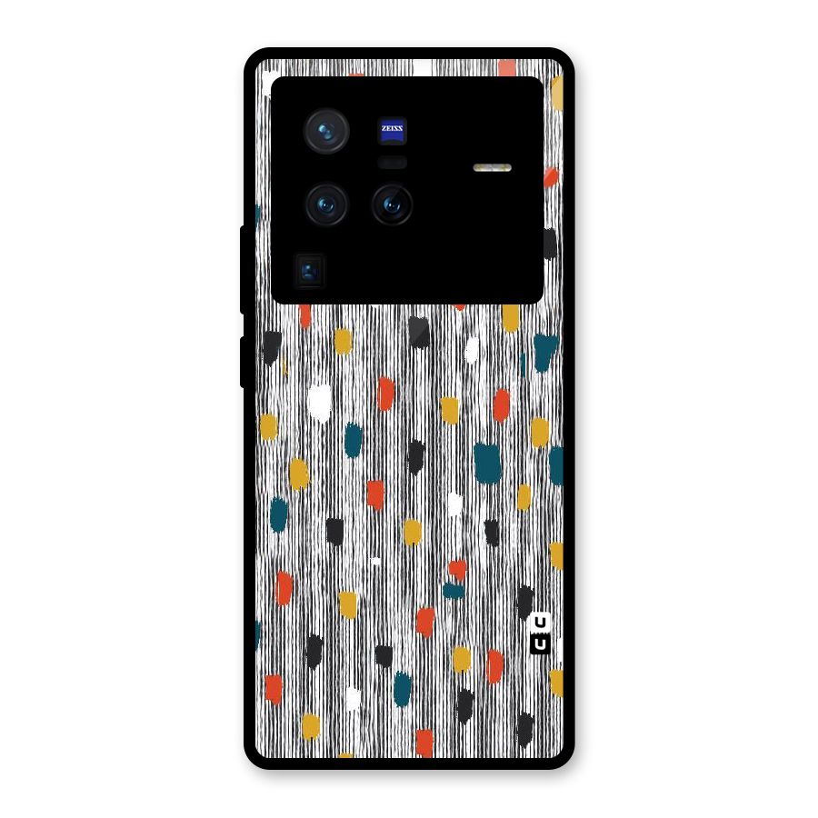 Single Paint Pattern Glass Back Case for Vivo X80 Pro